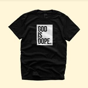 NWOT Black and White GOD IS DOPE T-Shirts Bundle Size L